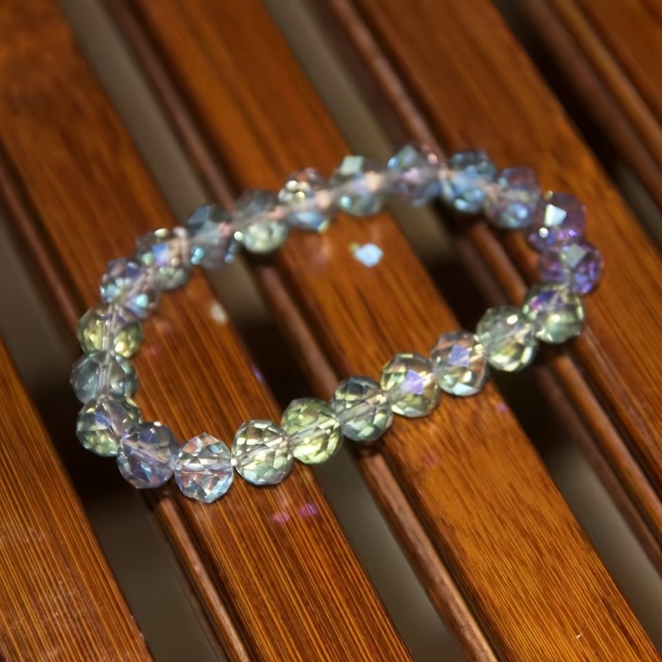 Bohemian Style Crystal Bracelet Multicolor Gemstone Bangle
